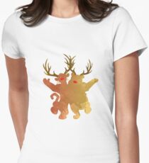 Christmas Friends Inspired Silhouette Women's Fitted T-Shirt