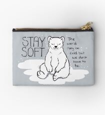 "Stay Soft" Polar Bear Studio Pouch