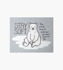 Lámina de exposición Oso polar "Stay Soft"