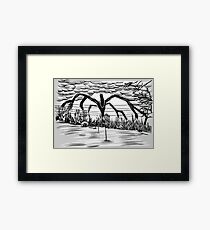 Stranger Things Monster Framed Print