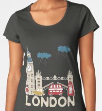 Camiseta premium de cuello ancho Recuerdo de londres