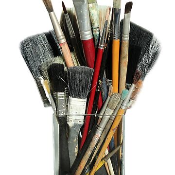 Paint brushes - No background Sticker for Sale by LeighsDesigns