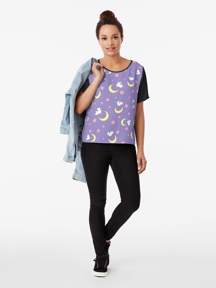 Alternate view of Rabbit of the Moon Chiffon Top