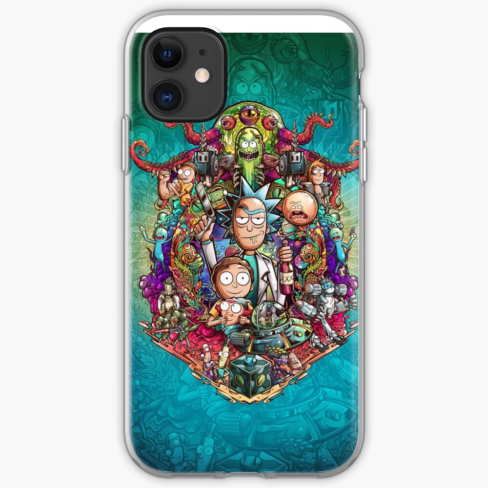 Toxic Rick and Morty Street Art Rainbow Painting iPhone 11 case Toxic Rick and Morty Street Art Rainbow Painting iPhone 11 case