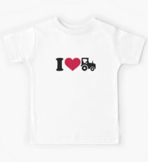 Ich liebe Traktor Kinder T-Shirt