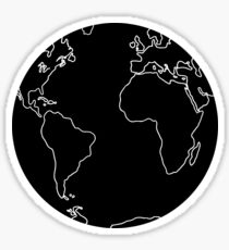 Black and white Earth Sticker