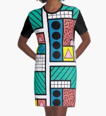 80's Memphis Graphic T-Shirt Dress