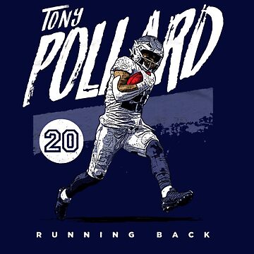 Tony Pollard Football Paper Poster Cowboys 2 Long Sleeve T-Shirt