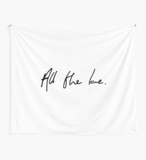 All the Love H Styles Handwriting Design Wall Tapestry
