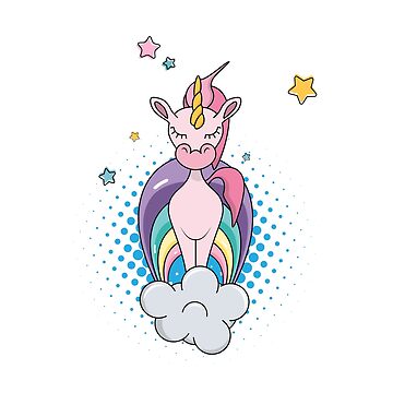 Cat unicorn icon cute funny fantasy animal Vector Image