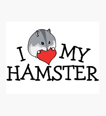 I Heart Hamsters Dwarf Photographic Print