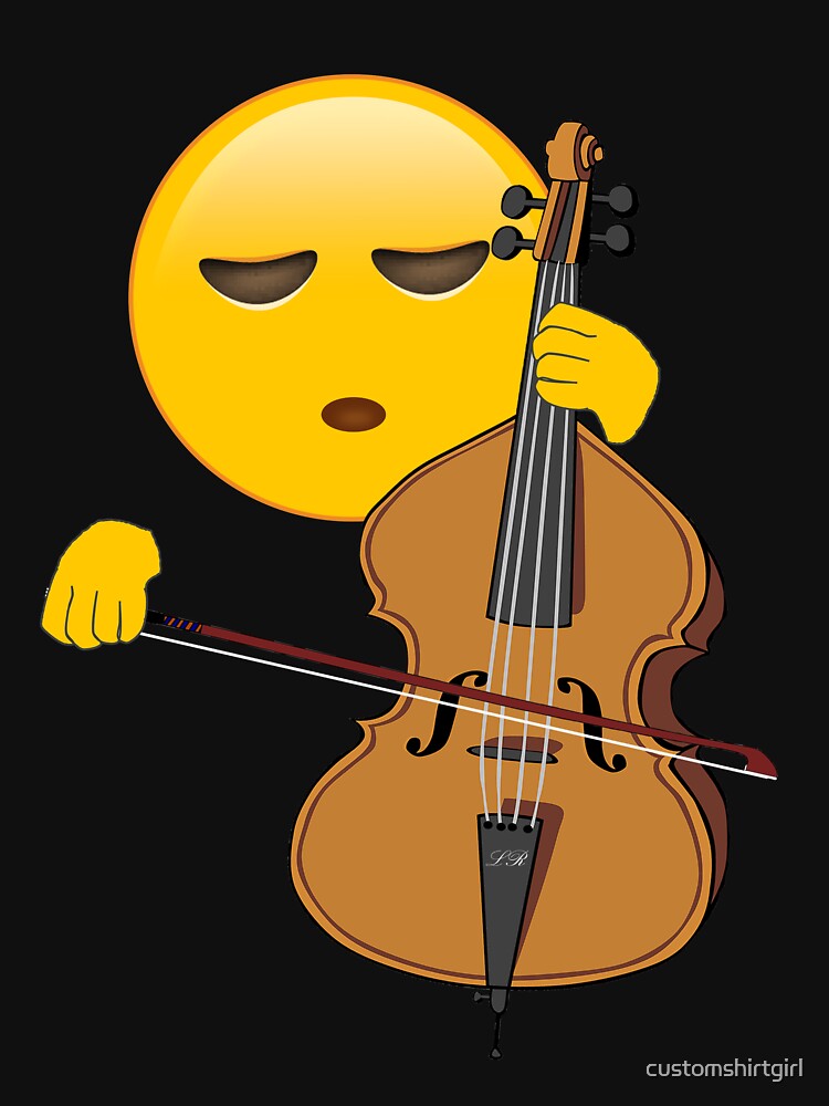 "Lustiges Emoji CelloSpielerGeschenk für Cellisten oder BassSpieler