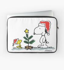 Christmas Tree with Snoopy and Woodstock (Peanuts Comic) Laptop Sleeve