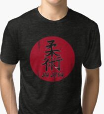 Jiu Jitsu - Japanese Kanji, BJJ MMA Tri-blend T-Shirt