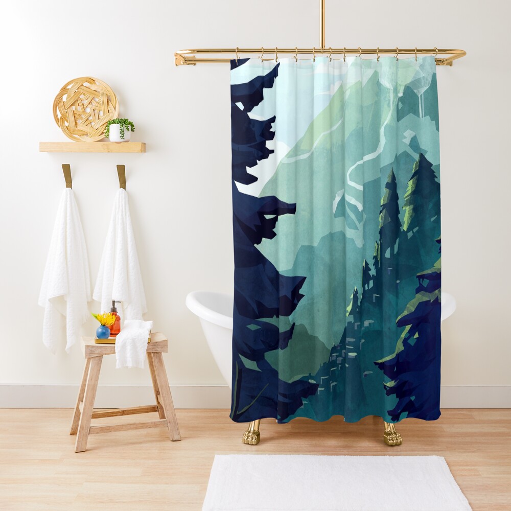 Canadian Mountain Shower Curtain