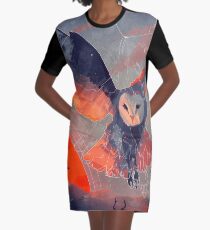 Owl Hunt Graphic T-Shirt Dress
