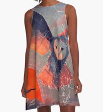Eulenjagd A-Linien Kleid
