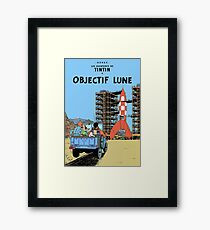 Tintin Objectif Lune Poster Framed Print
