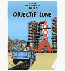 Tintin Objectif Lune Poster Poster