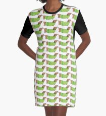 Weiner dog Graphic T-Shirt Dress