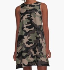 Camouflage A-Line Dress