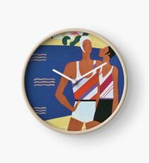 Vintage Monte Carlo Travel Poster Clock