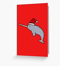 Christmas Narwhal Greeting Card