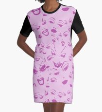 Divine faces Graphic T-Shirt Dress