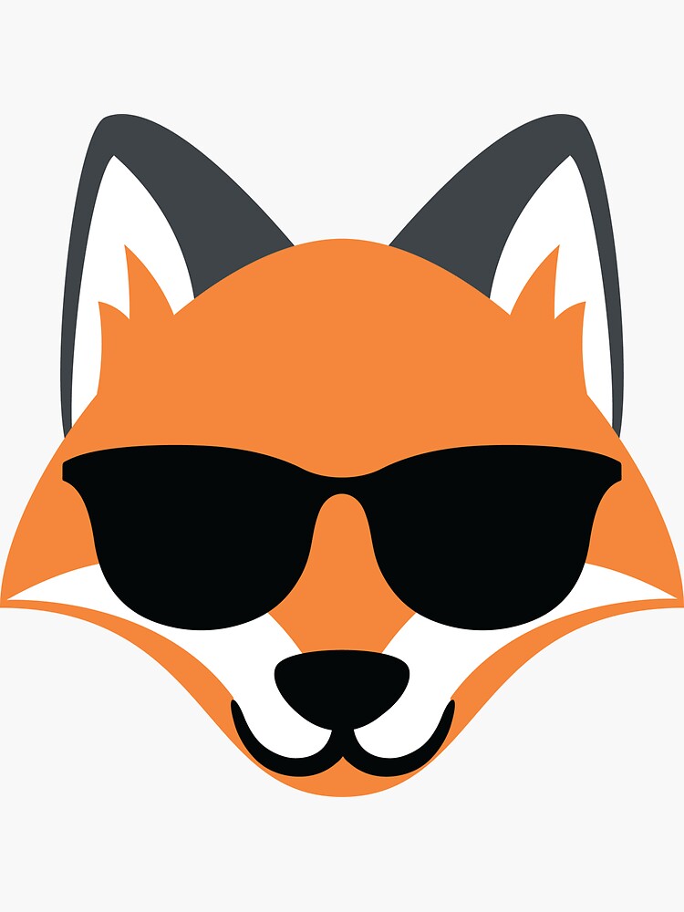 "Red fox Emoji " Sticker by HippoEmo Redbubble