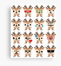 Reindeer Emoji Canvas Print