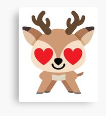 Reindeer Emoji Canvas Print