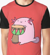 Axolotl Playing the Djembe Graphic T-Shirt