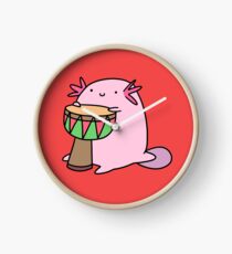Axolotl Playing the Djembe Clock