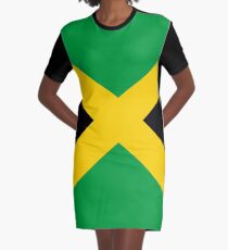 Flag of Jamaica Graphic T-Shirt Dress
