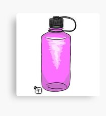 Purple Water Bottle Canvas Print
