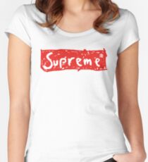Crappy Supreme Drawing Women's Fitted Scoop T-Shirt