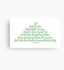Hollyoaks Characters Christmas Tree Metal Print