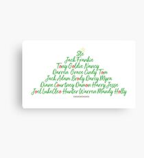 Hollyoaks Characters Christmas Tree Canvas Print