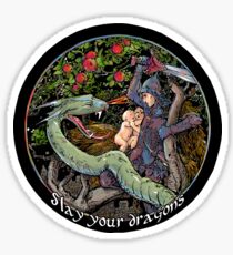Tuez vos dragons. Cadeau pour les fans de Jordan B. Peterson Sticker