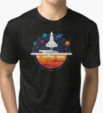 Space Shuttle and Planets Tri-blend T-Shirt