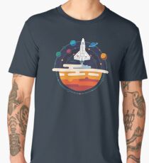 Space Shuttle and Planets Men's Premium T-Shirt