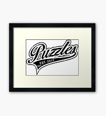 Puzzles HIMYM Schwarz Gerahmtes Wandbild