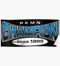 Pokemon Champion_Blue_DarkBG Poster