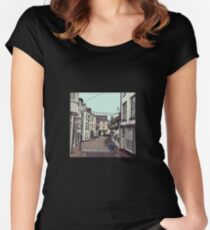 Ilfracombe Streetscape Women's Fitted Scoop T-Shirt