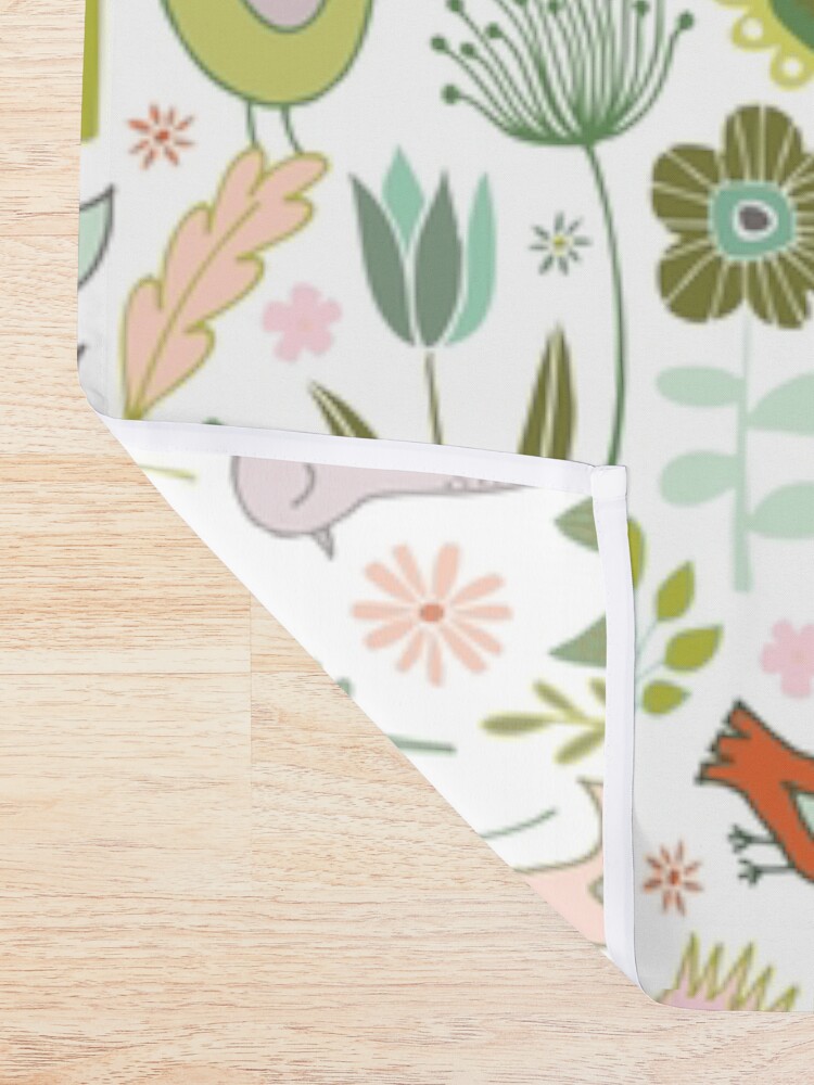 Alternate view of Birds and Blooms - Springtime - Pretty Floral Bird Pattern by Cecca Designs Shower Curtain