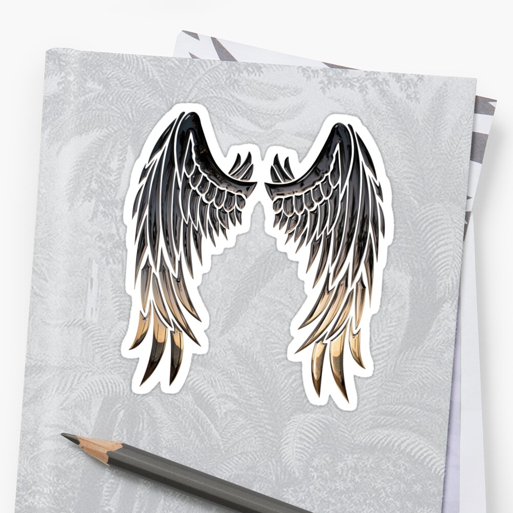 Angel Wing Sticker By Gestreift Redbubble