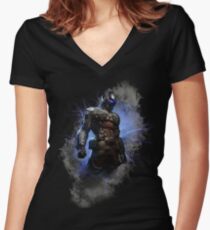 Camiseta entallada de cuello en V Arkham Knight