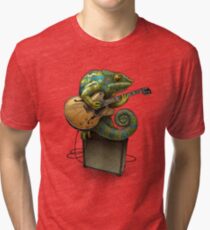 Chameleon Plays the Blues... plus a few other colors Tri-blend T-Shirt