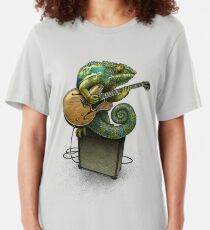 Chameleon Plays the Blues... plus a few other colors Slim Fit T-Shirt