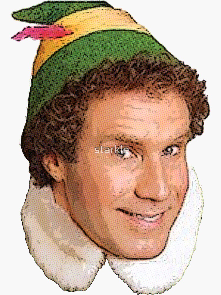 "Buddy the Elf / Will Ferrell / Christmas Movie " Sticker by starkle